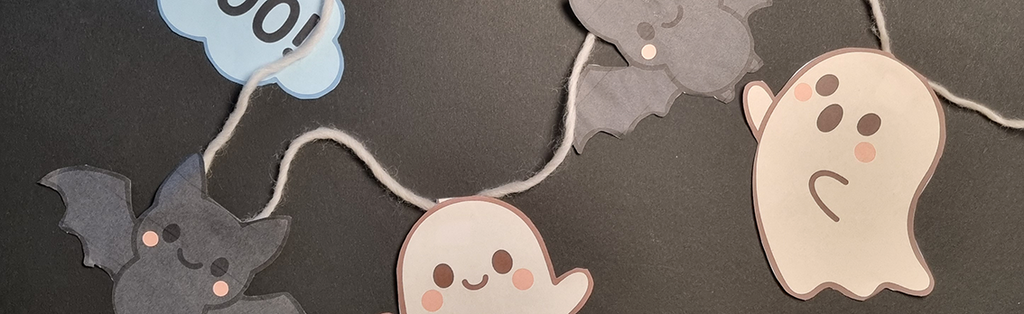 Halloween Girlande zum ausdrucken für Kinder 