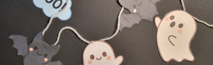 Halloween Girlande zum ausdrucken für Kinder 