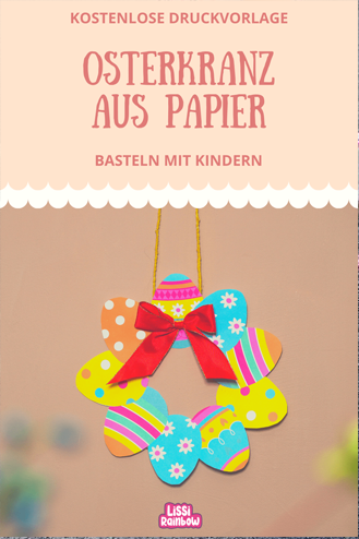 Osterkranz ausdrucken und basteln – natürlich mit Kids ;)