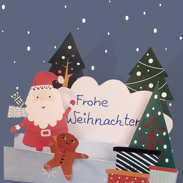 Weihnachtskarte basteln mit Kindern