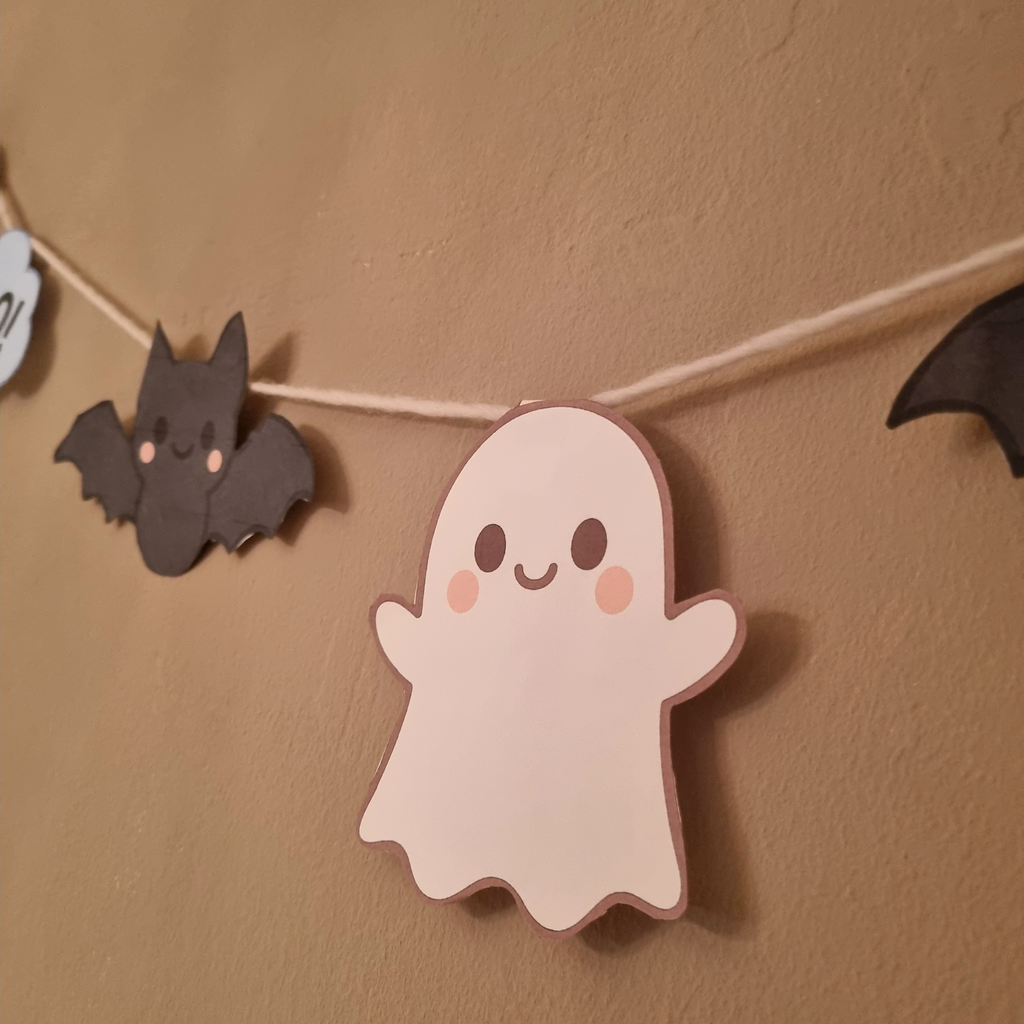 Geister Girlande  zum ausdrucken für kinder halloween 
