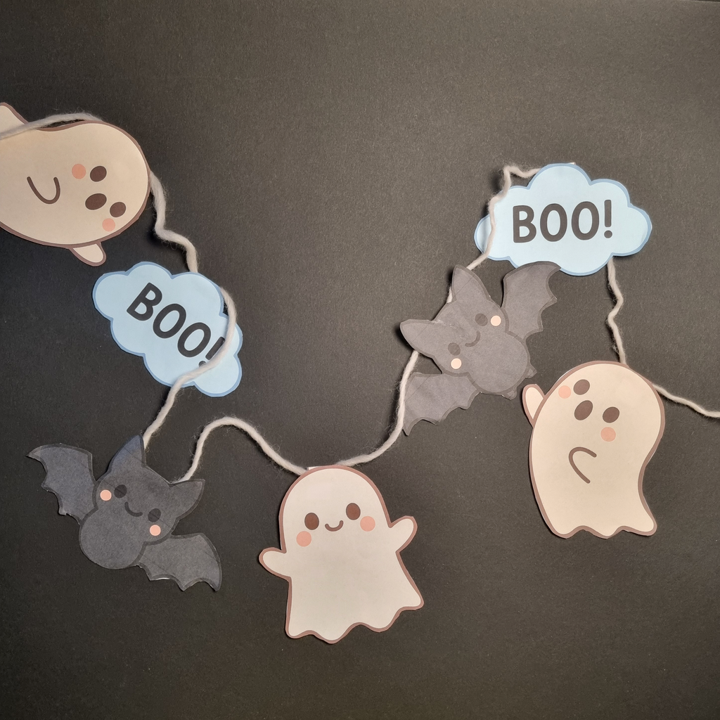 Halloween Girlande zum ausdrucken für kinder