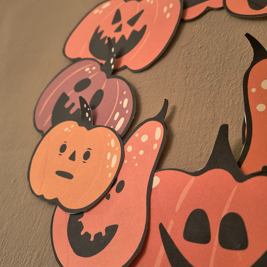 Kürbis-Kranz basteln mit Kindern – liebevolle Halloween Bastelidee von Lissi Rainbow