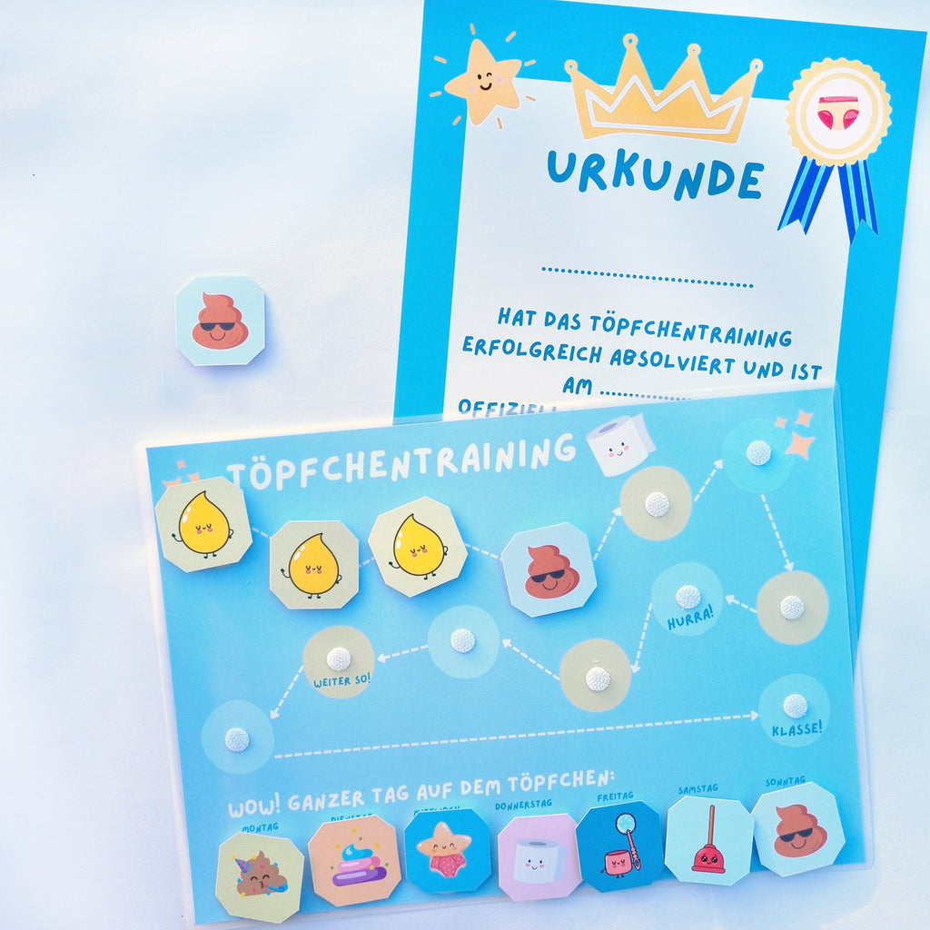 Belohnungstafel Töpfchen mit Klettpunkten