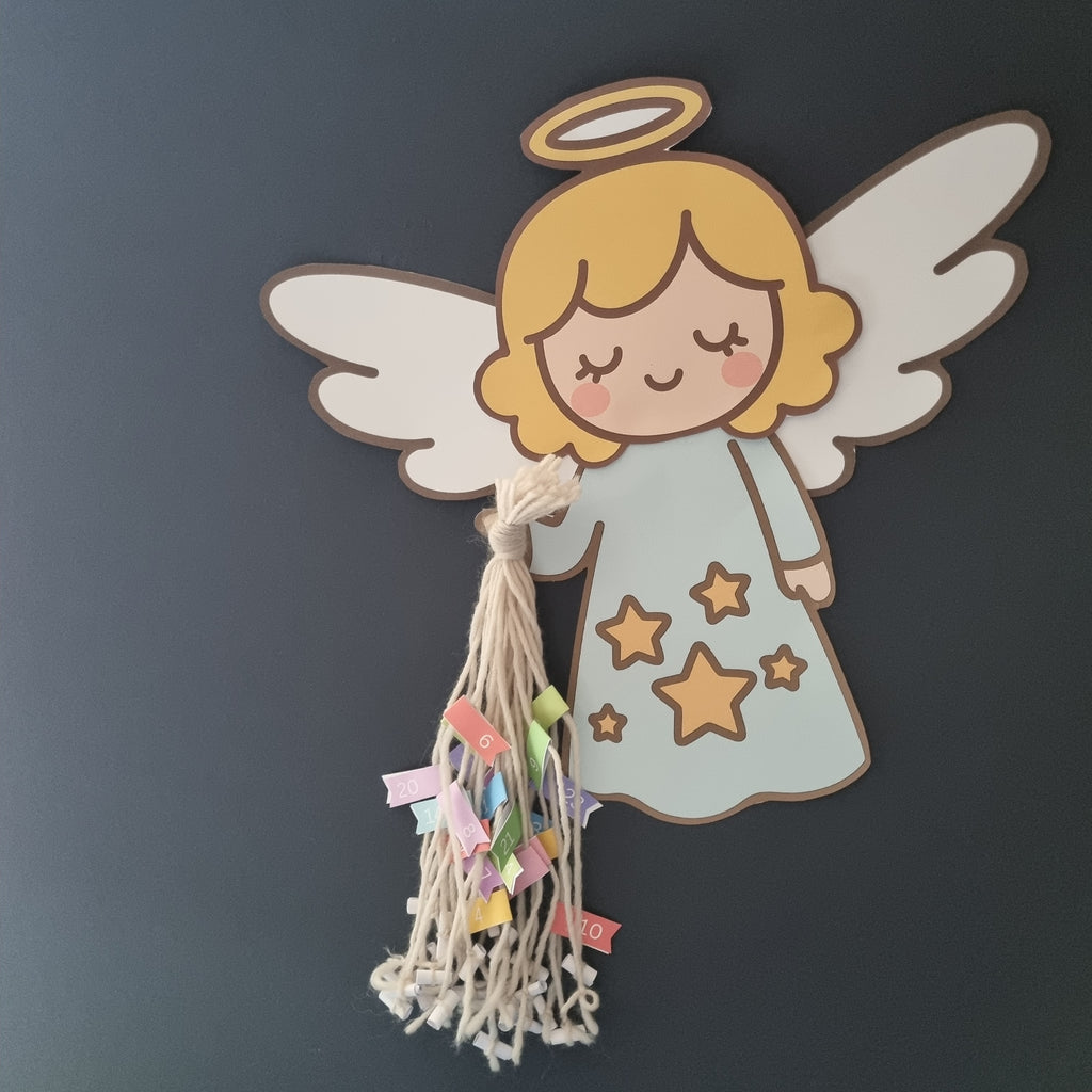 Adventskalender Engel zum Ausdrucken – DIY Vorlage mit Aktivitätsideen für Kinder