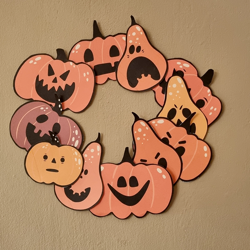 Kürbis-Kranz basteln mit Kindern – liebevolle Halloween Bastelidee von Lissi Rainbow