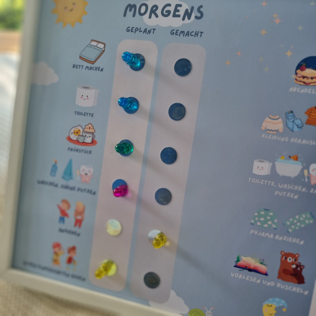 morgenroutine abendroutine magnetisch kinder tagesablaufhilfe