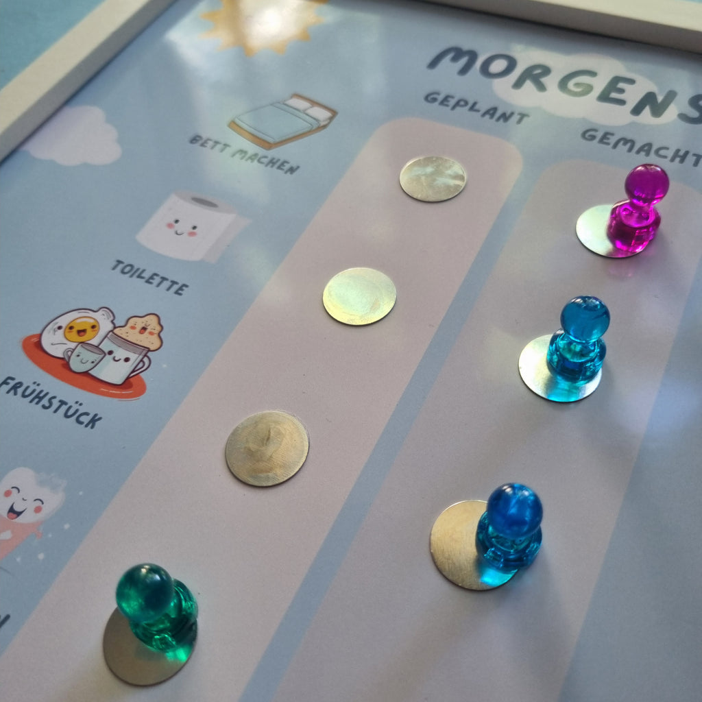 morgenroutine für kinder magnetisch groß