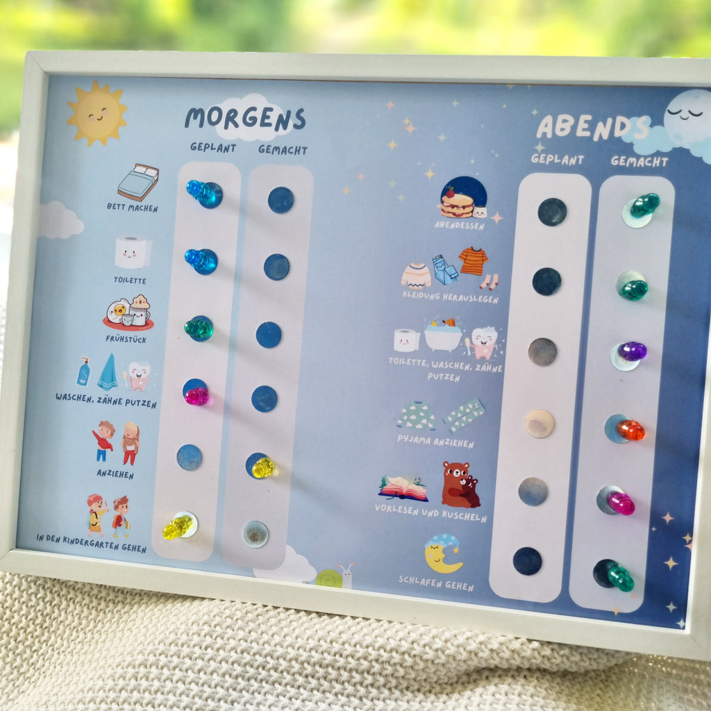morgenroutine planer füre kinder magnetisch