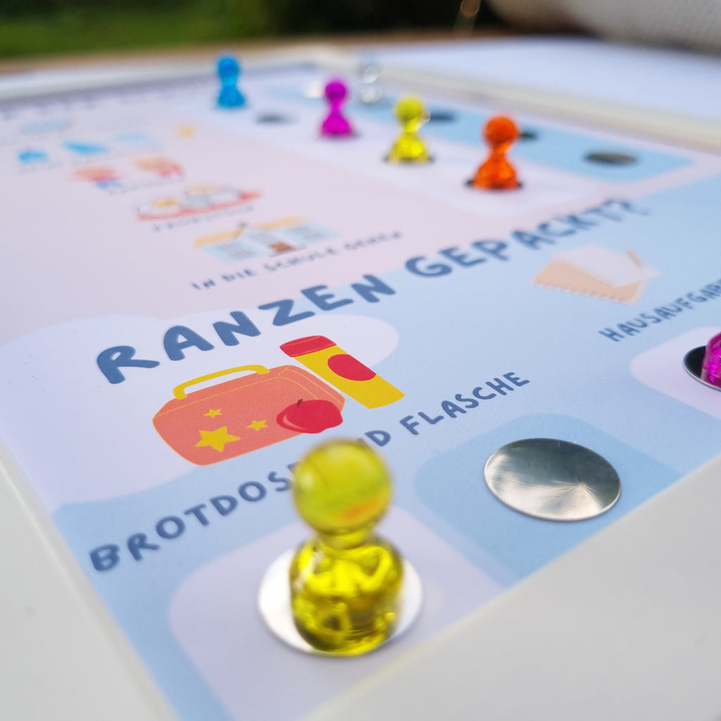 routine kinder schule magnetisch 