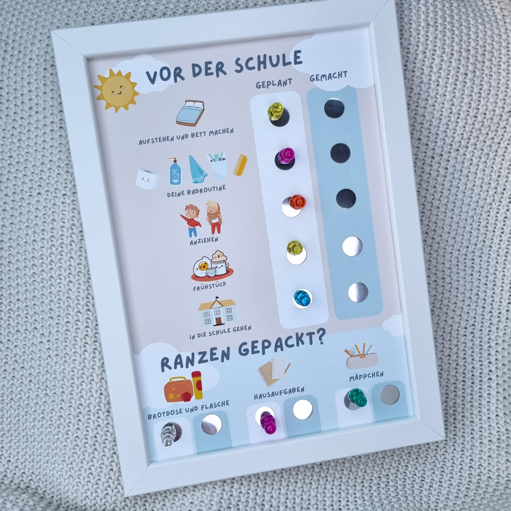 routine schule magnetisch für kinder 