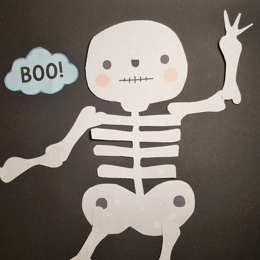 Skelett zum Ausdrucken – Halloween Deko basteln mit Kindern, PDF Download