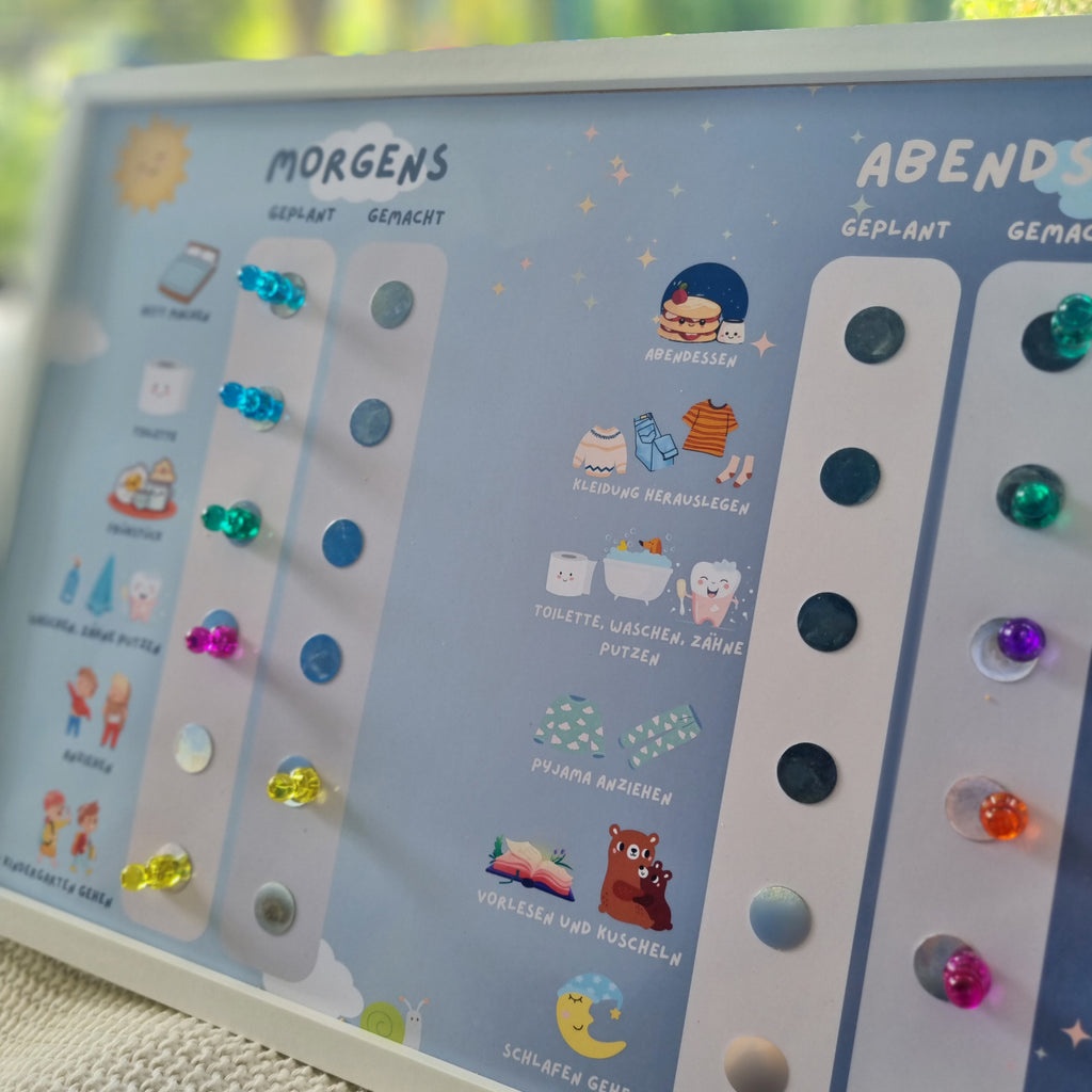 tagesplaner morgen abend kinder magnetisch