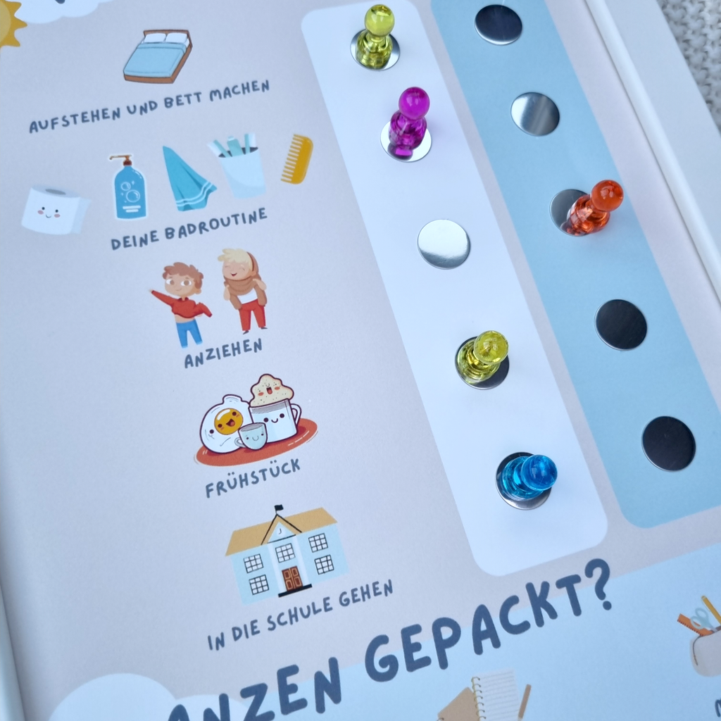 tagesplaner schule magnetisch 
