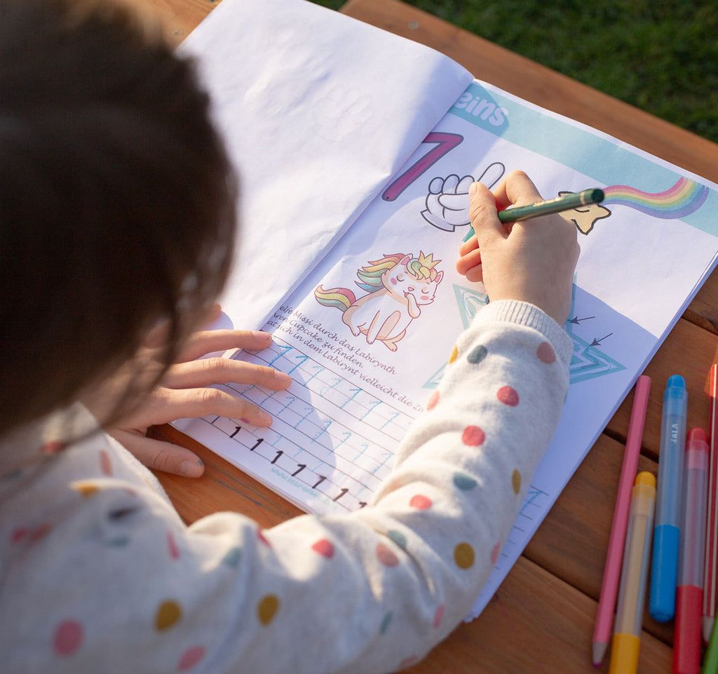 Arbeitsblätter Zahlen 0 bis 10 mit Einhörnern – Vorschule PDF